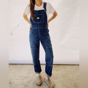 🔥 SOLD OUT Hey Gang Knee Patch Overalls in denim - Sz 2  (Medium) 🔥